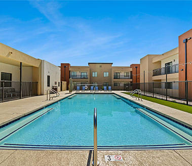 Pool at 59 Evergreen Apartments
