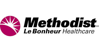 The image is a logo for Methodist Le Bonheur Healthcare.