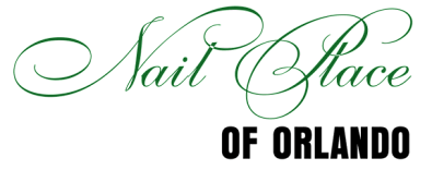 The image displays the words "Nail Place" in a decorative green font.