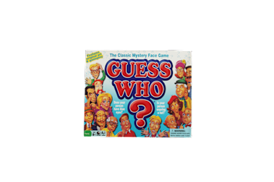 A game of Guess Who? is displayed on the screen.