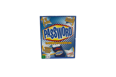 A box of Passwords featuring a blue background and a white star.