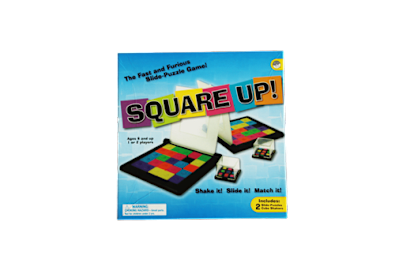 A box of the game "Square Up!" which is a fast and furious glider puzzle game.