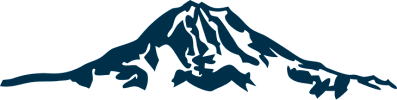 A blue mountain silhouette is displayed on a black background. at The Narrows at Clare Apartments , Apartments, Bremerton, WA