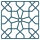 a blue geometric pattern with a black background
