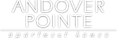 A green sign with the words "ANDOVER POINTE apartment homes" written in white.
