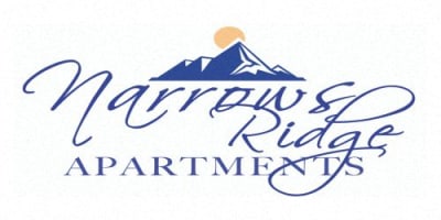 a logo for a company with a mountain and the words marvelous ridge apartments
