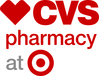 A graphic with a heart and the words CVS Pharmacy at Target.