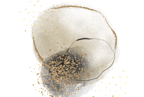 an illustration of a plate filled with stars on a black background
