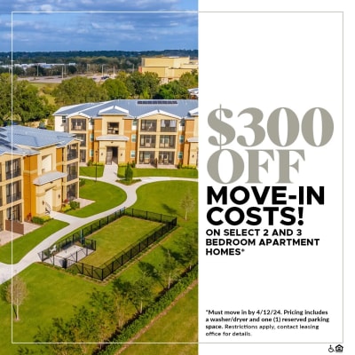 300 off move in costs on select 2 and 3 bedroom apartment homes