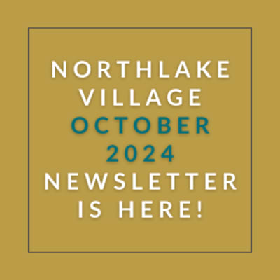 a white frame on a blue background with the words northeast village november 23