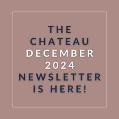 The image announces the availability of the Chateau December 2024 newsletter.