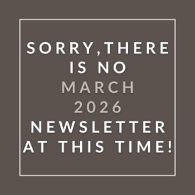 A message stating there is no March 2026 newsletter at this time.