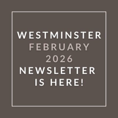 The image displays a newsletter announcement for Westminster in January 2026.