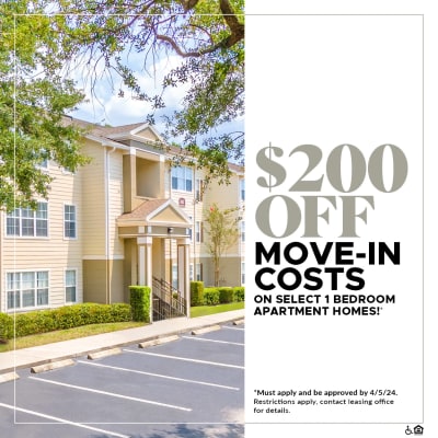 200 off move in costs on select 1 bedroom apartment homes