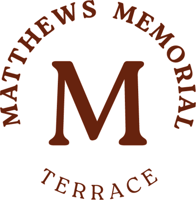 The image is a logo for Matthews Memorial Terrace.