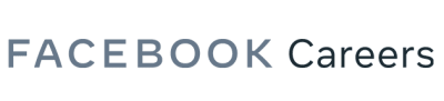 the logo for facebook careers with a white background