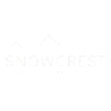 The image is a logo for Snowcrest Apartments.