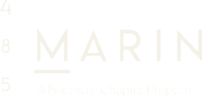 A black and white image with the word MARIN in the center.