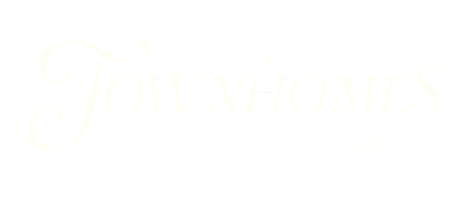 A black and white logo for Townhomes at Preserve.