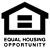 the logo of equal housing opportunity with a house