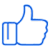 a blue square isolated on a white