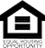 A logo for equal housing opportunity featuring a house shape.