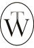 A dark brown circle with the letters T and W inside.