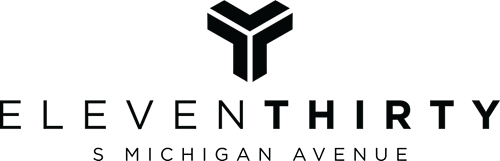 A logo with the text "ELEVENTHIRTY" and "S MICHIGAN AVENUE" below it.