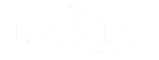 A black and white image of a building named Kaslo.