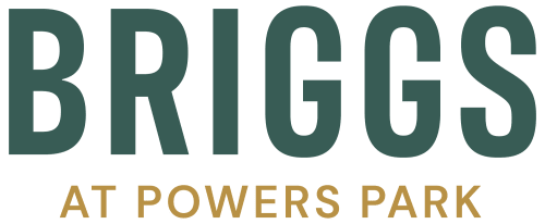 the logo for greens at powers park is shown