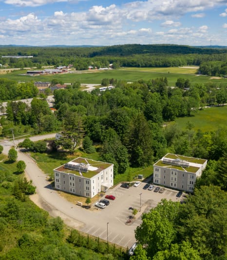 arial view of the building