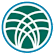 A logo with a globe design in the center.