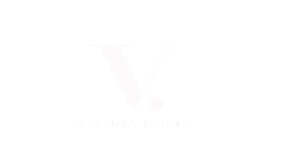 A black background with a white letter V and the words Ventura Pointe below it.