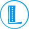 the height of a ruler icon illustration