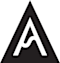 A black triangle with a white letter A in the middle.