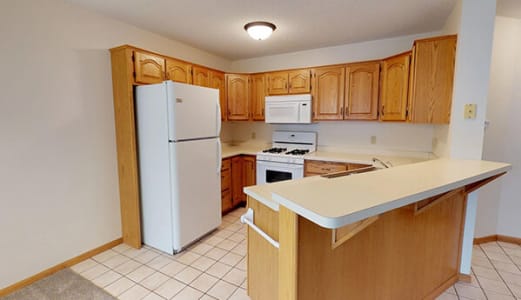 beautiful open kitchen at french creek apartments