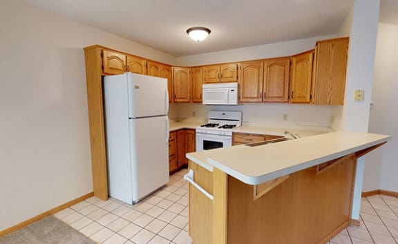 beautiful open kitchen at french creek apartments