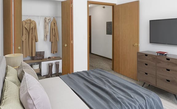 bedroom at meadows of coon rapids apartments