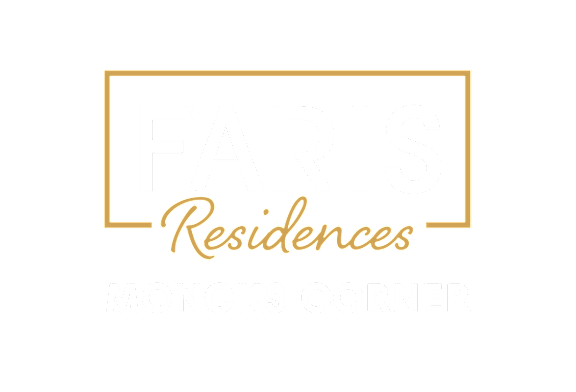 A black background with the words "FARIS Residences LARGO" in gold and white.