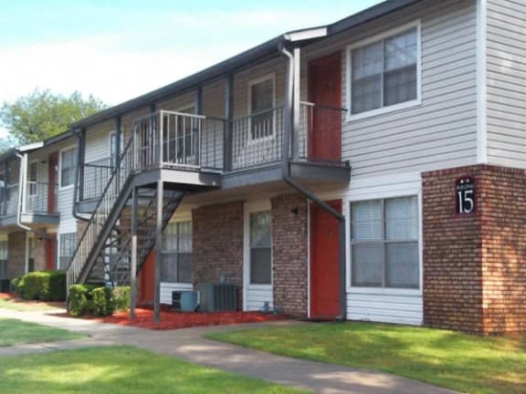 apartments located in a neighborhood