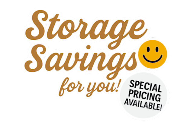 Storage savings for you with special pricing available.