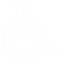 a white handicapped symbol on a black background