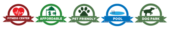 a group of logos with the words pet friendly