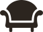 a silhouette of a couch