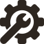 icon of a wrench and a gear