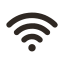 a graphic of a black wifi symbol isolated on a white