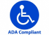 a compliant sign with a wheelchair in a circle