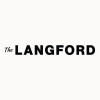 a logo with the words the landingford on a white background