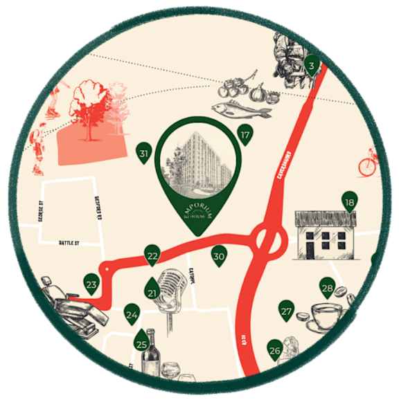 Circle map at Emporium House Apartments, Reading