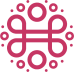 a repeating pattern of pink circles on a green background